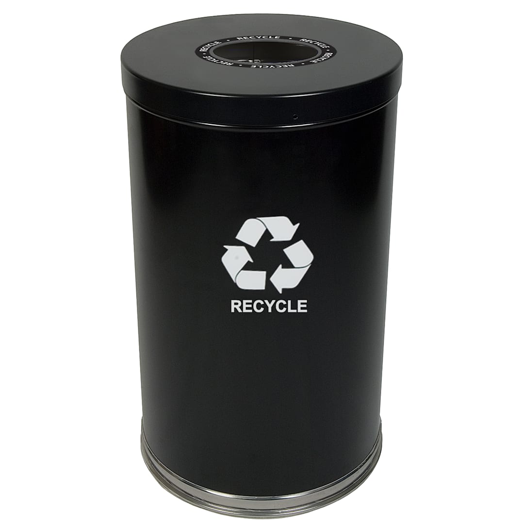 Witt 18RTBK-1H Emoti-Can 20 Gallon Black Recycling Container