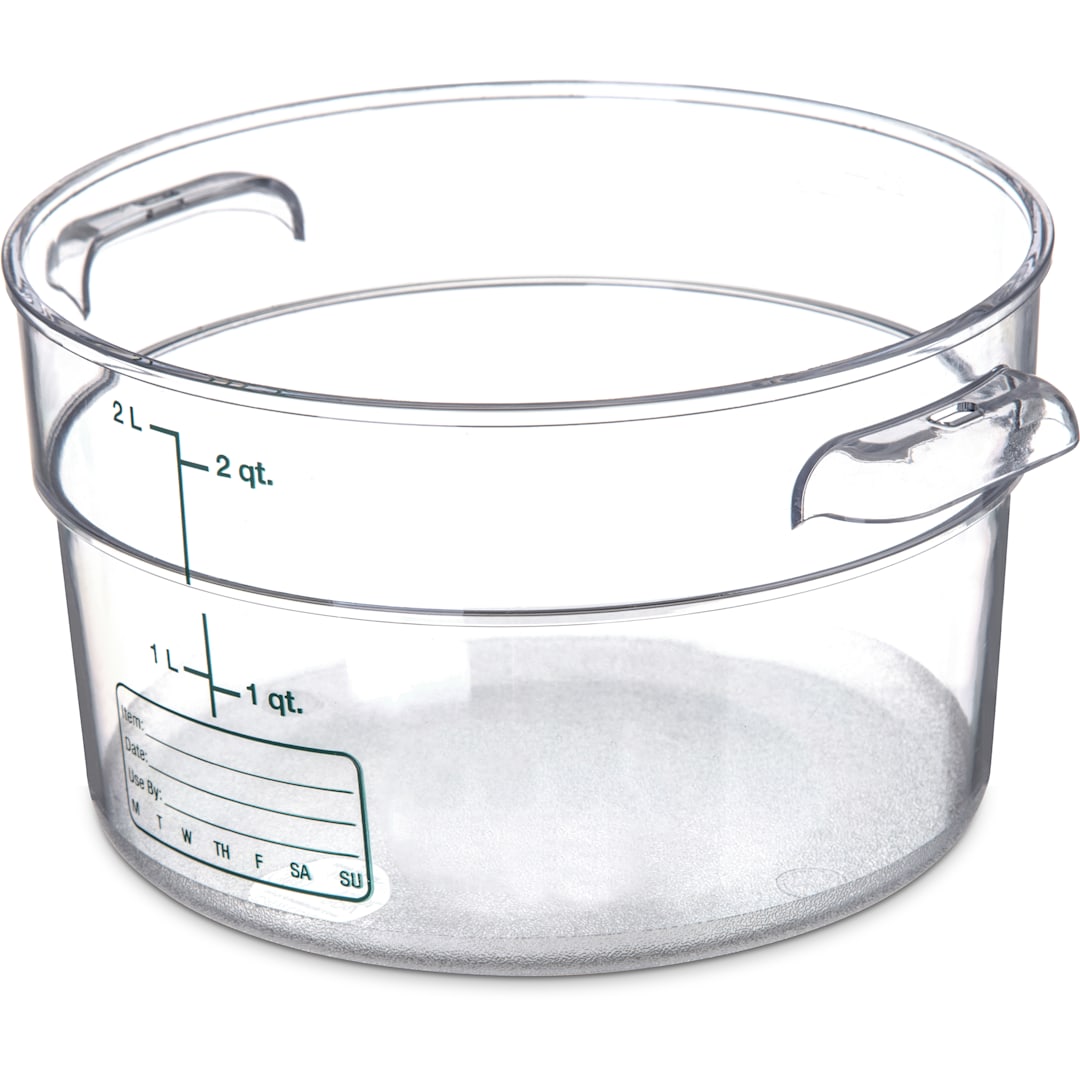 Carlisle 1076307 StorPlus 2 Qt. Round Food Storage Container