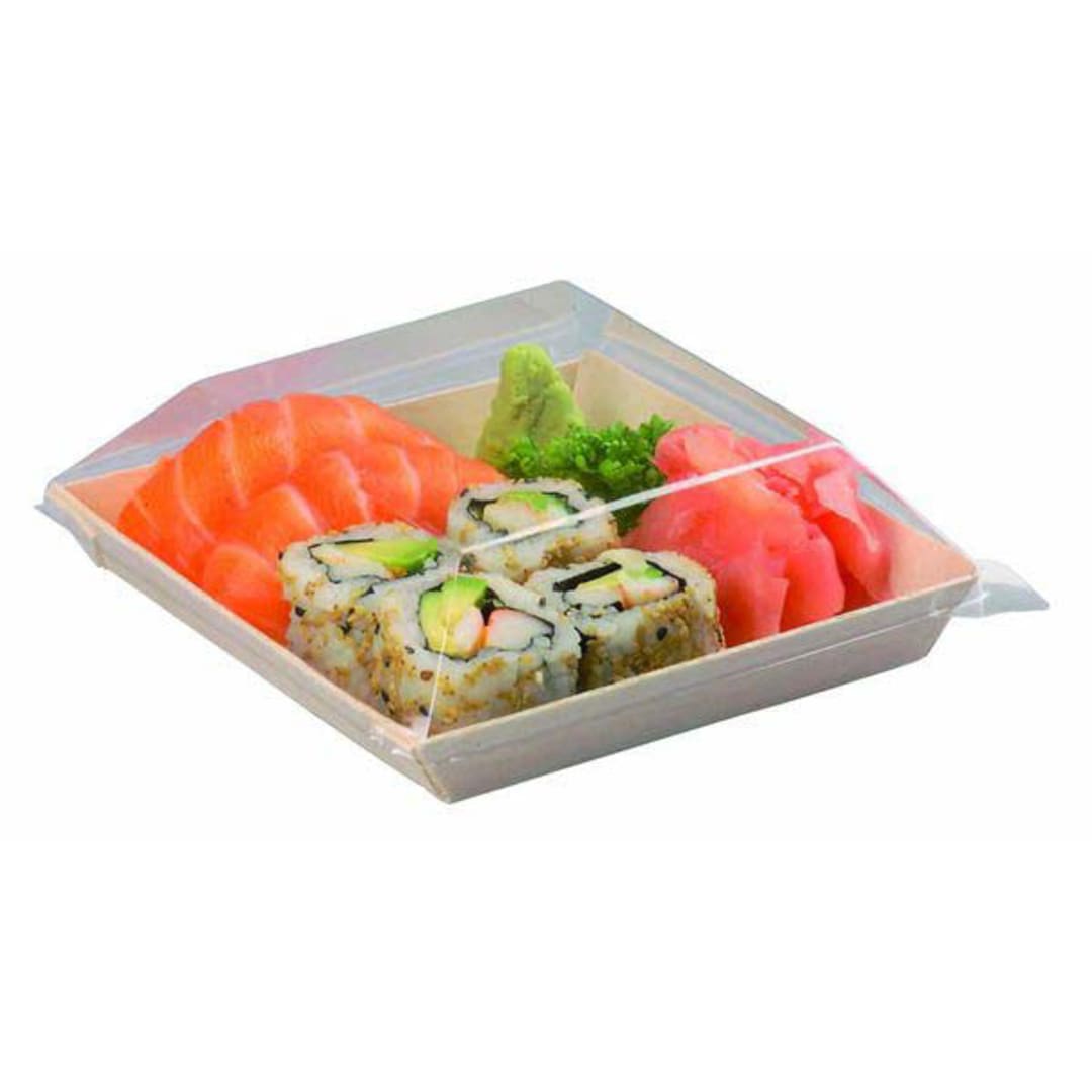 PackNWood 210SAMLT1313 Clear Lid for Square Samurai Tray