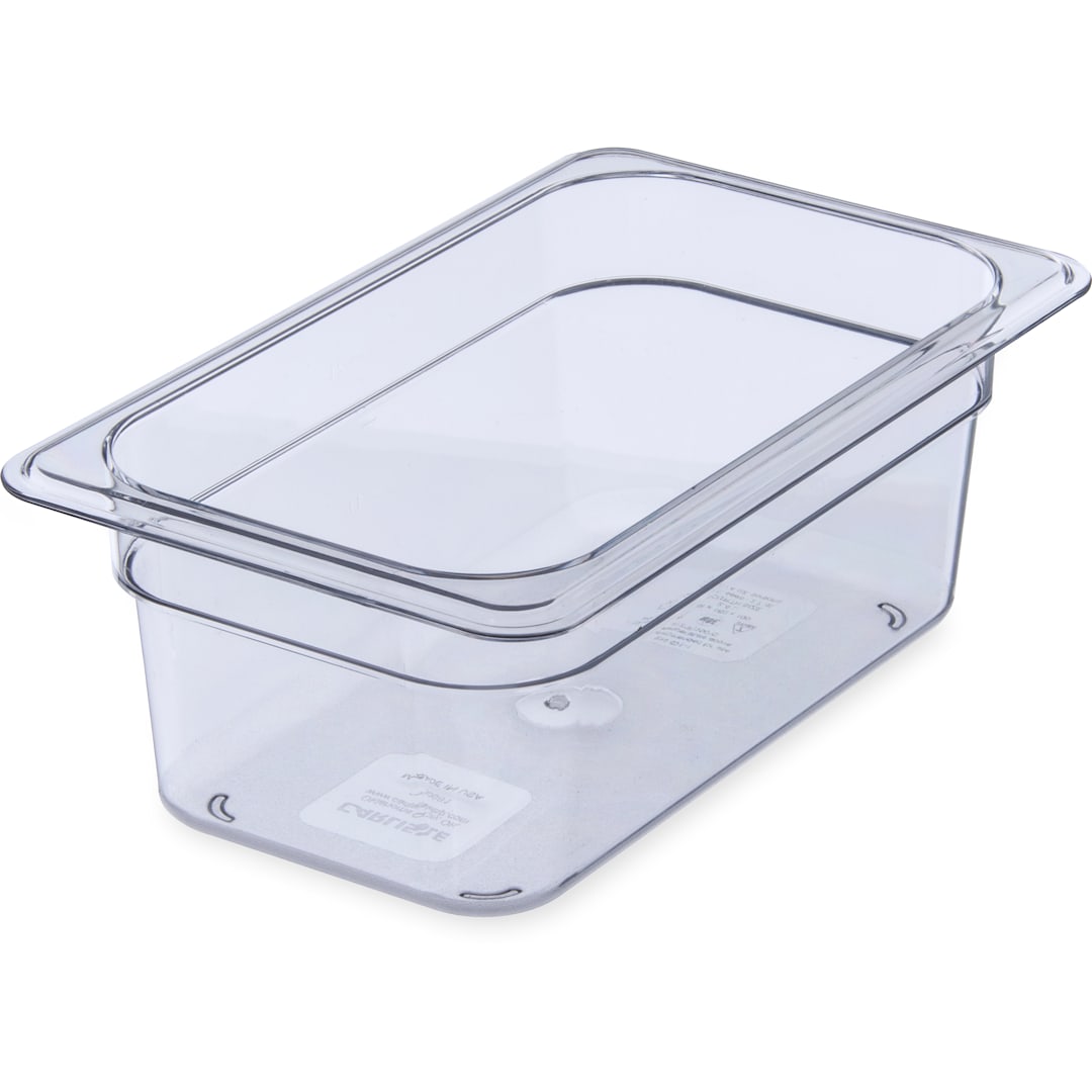 Carlisle 3068107 StorPlus Clear 1/4-Size x 4" D Food Pan