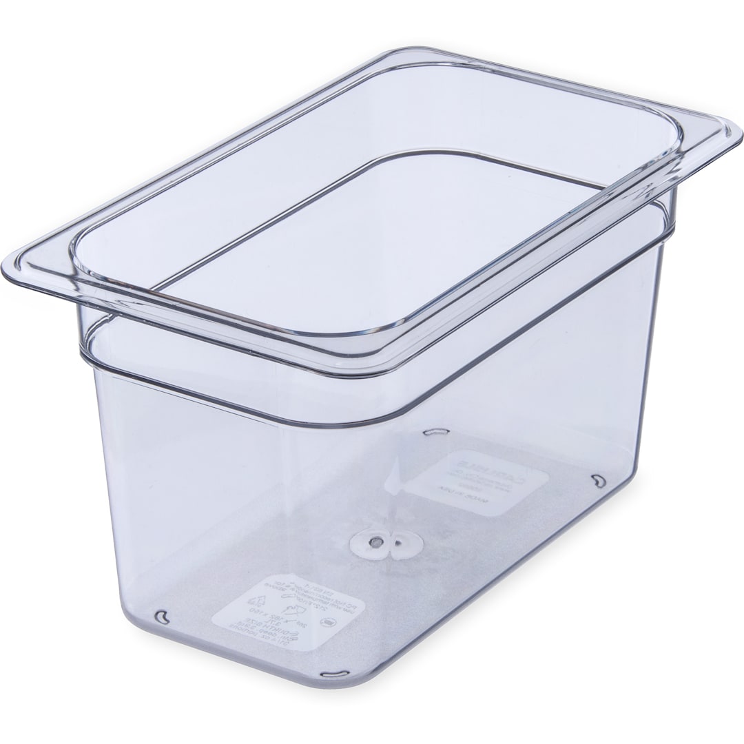 Carlisle 3068207 StorPlus Clear 1/4-Size 6" Deep Food Pan