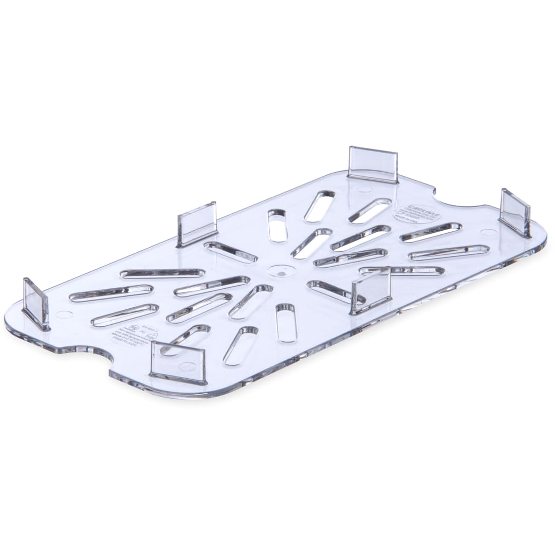 Carlisle 3069507 StorPlus 1/4-Size Clear Polycarbonate Drain Shelf