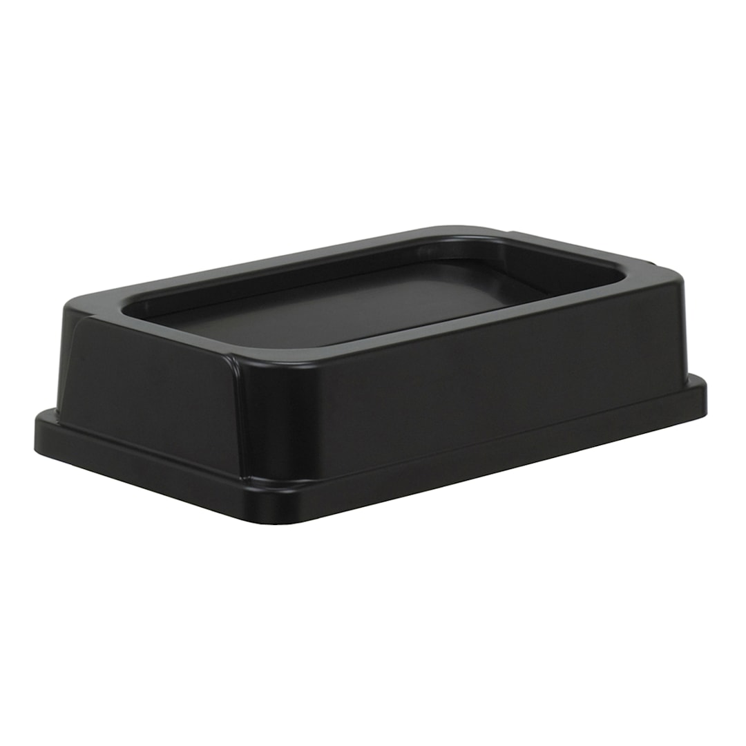 Continental 7325BK Black Drop-Shot Lid For Wall Hugger Receptacle
