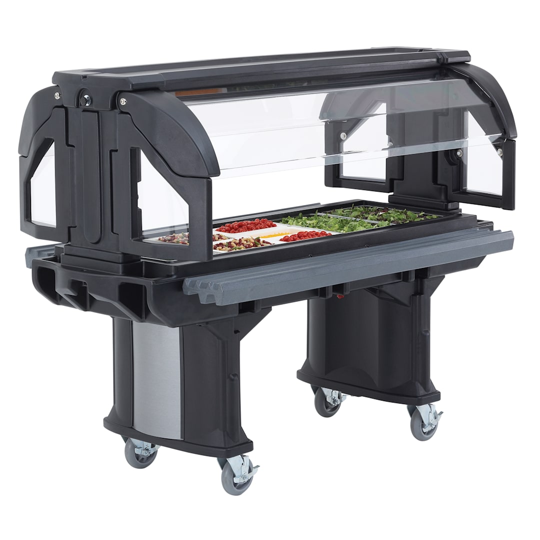 Cambro VBR5110 Black Versa Buffet Serving 69" x 36" Cold Food Bar