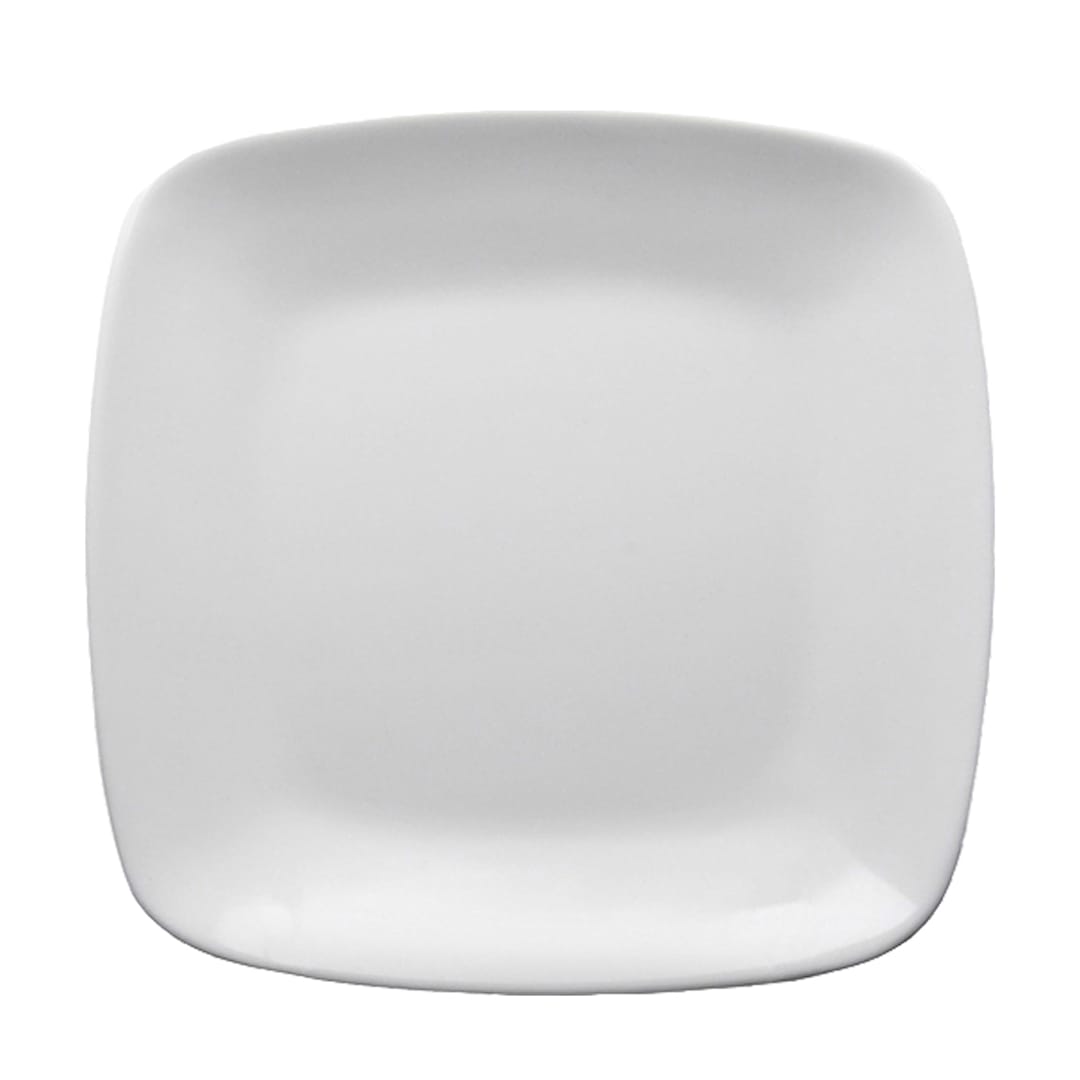 Elite Global Solutions D11SQR-W Radius White Square Plate - 6 / CS