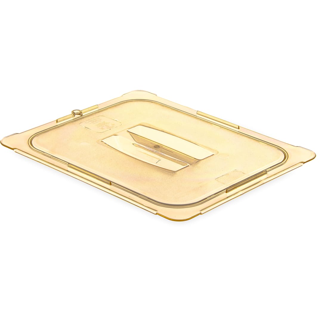 Carlisle 10430U13 StorPlus Amber Half Size Handled Lid