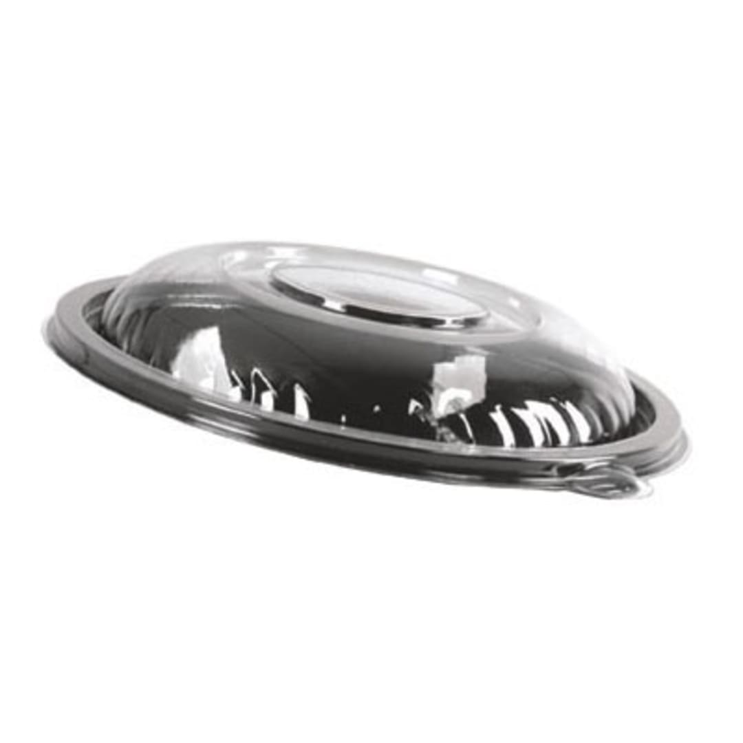WNA Comet West Caterline Black PET Dome Lid f/ 80 Oz. Bowl