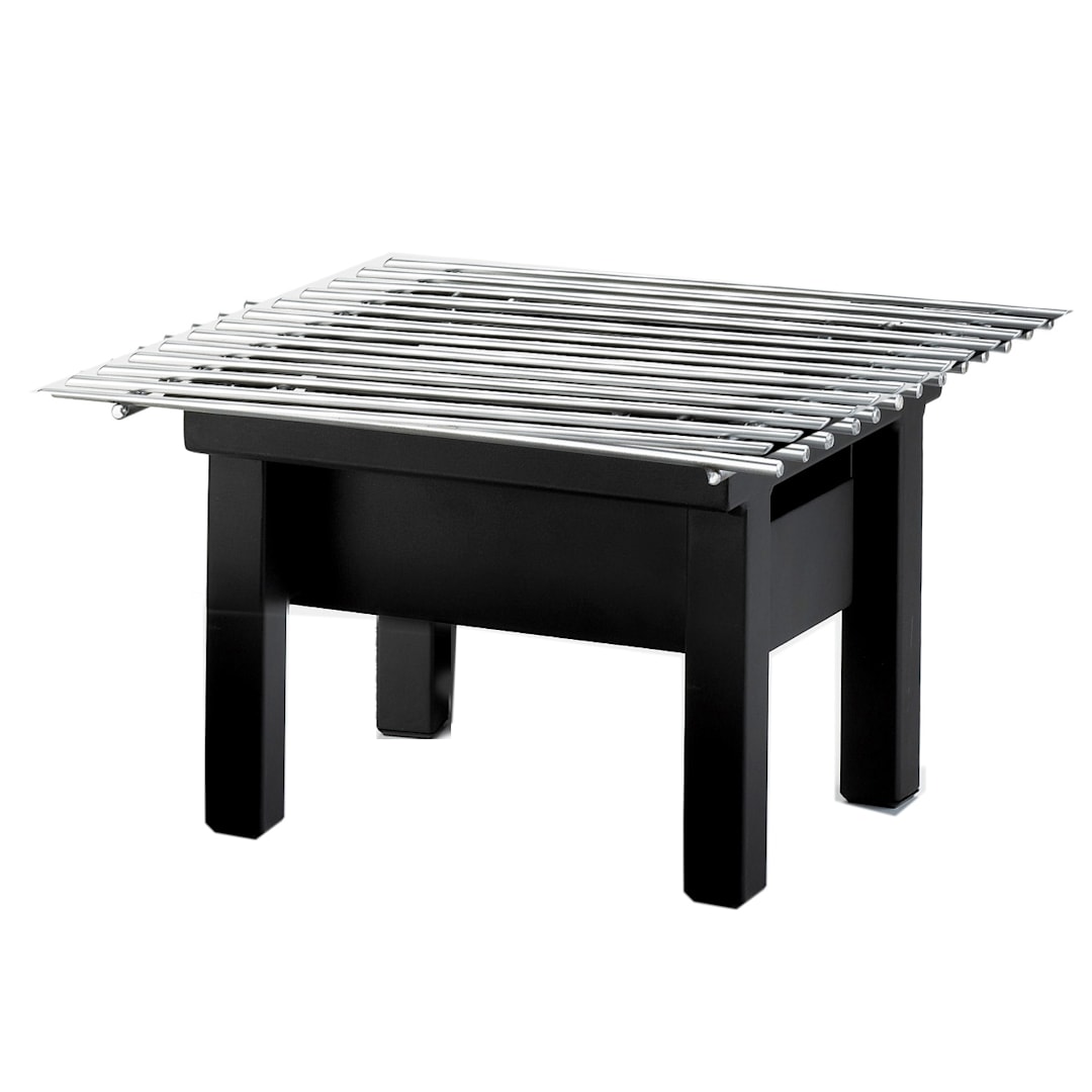 Cal-Mil 1409-12-13 Black Cook-N-Serve Modern Style Riser w/ Windguard
