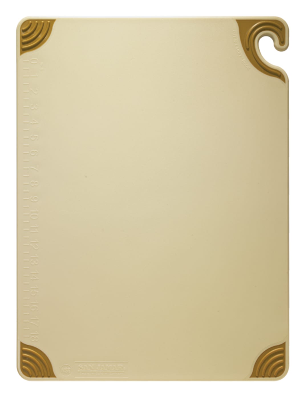 San Jamar CBG912BR Saf-T-Grip 9" x 12" Brown Cutting Board