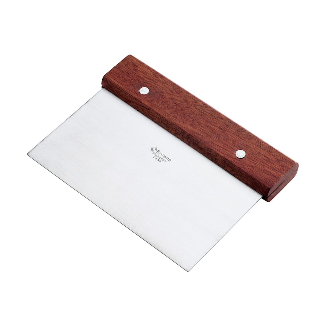 Browne Foodservice 574269 S/S 7" Dough Scraper with Hardwood Handle