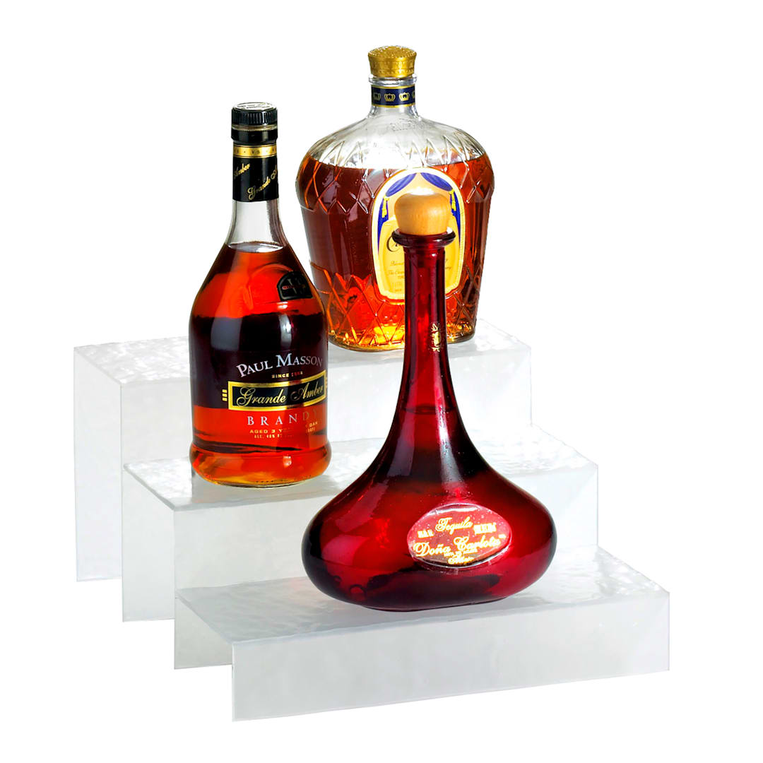 Cal-Mil 1491-67 Crystal Ice 3 Level Classic Bottle Display