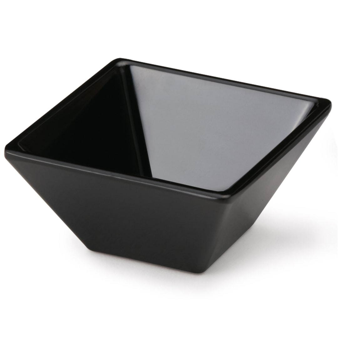 G.E.T. ML-257-BK Siciliano Black 3 Oz. Square Petite Bowl