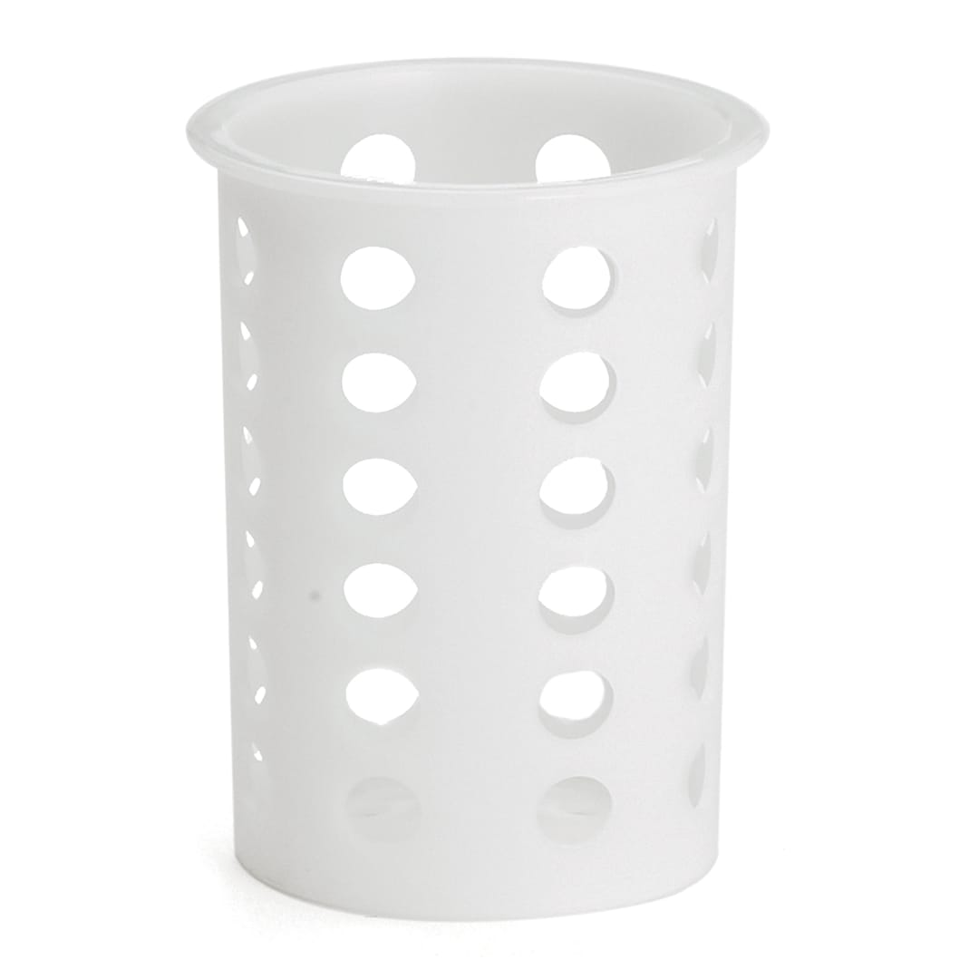 TableCraft PP33 White Polypropylene Flatware Cylinder