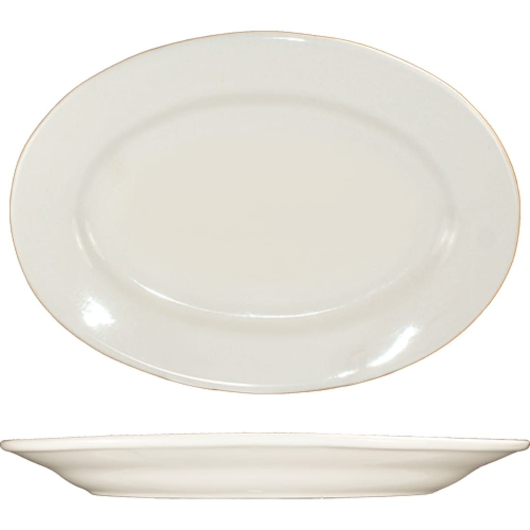 International Tableware RO-51 White 15.5 x 10.5" Platter