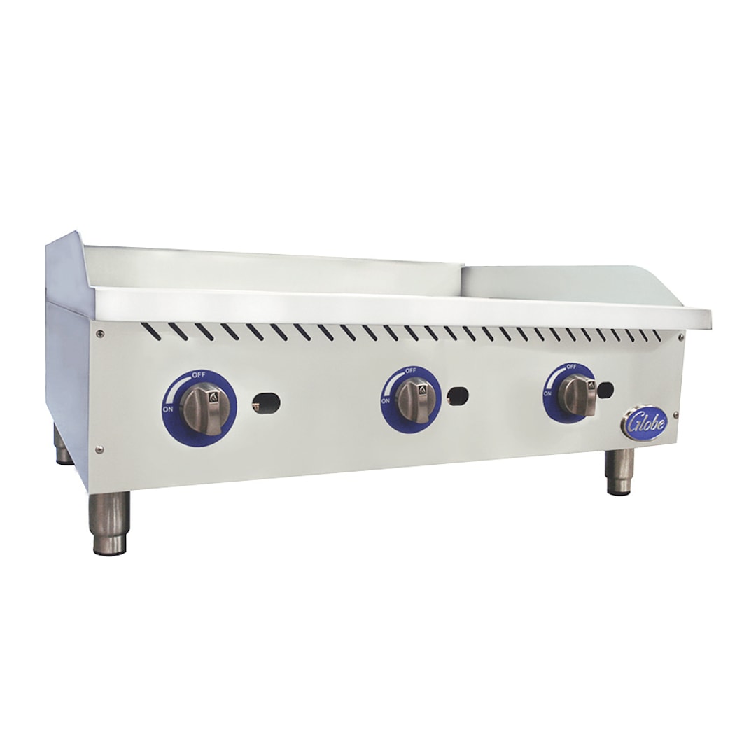 Globe Food Equipment GG36G Countertop Manual Control 36" Gas Griddle