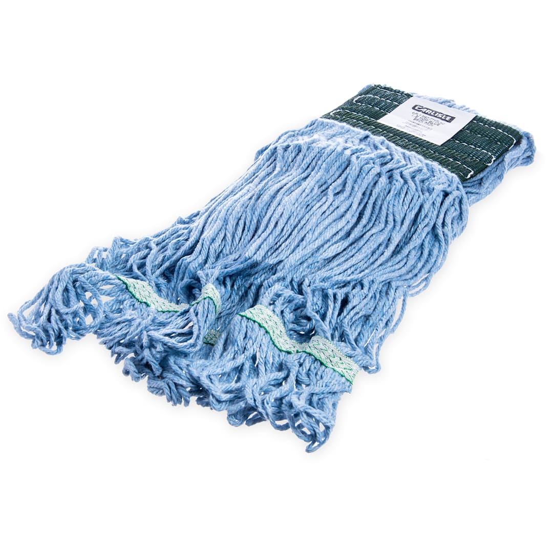 Carlisle 369448B14 Flo-Pac Medium Looped-End Blue Mop