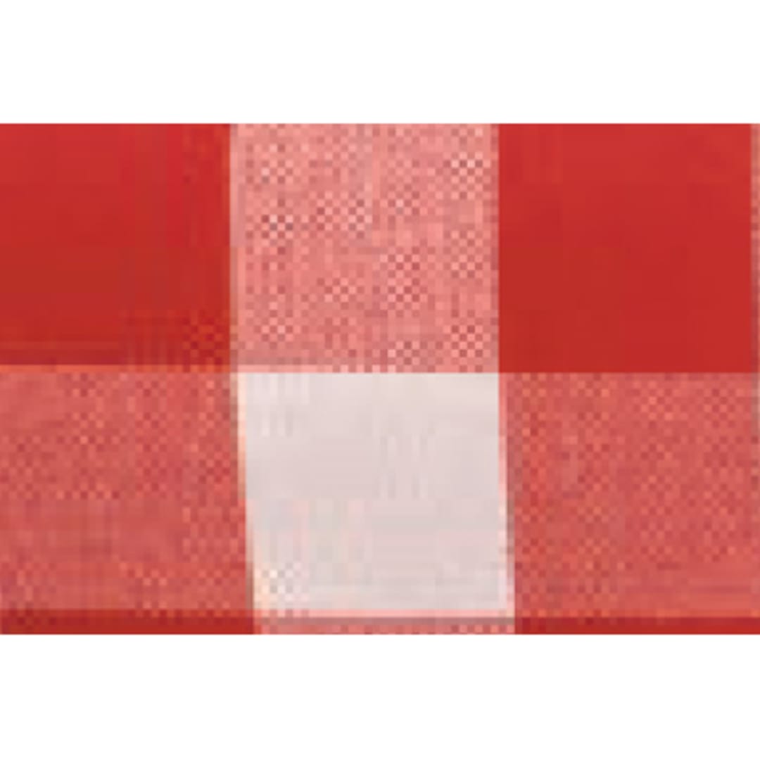 Red / White Visa Checkpoint Plain 60 x 84" Tablecloth