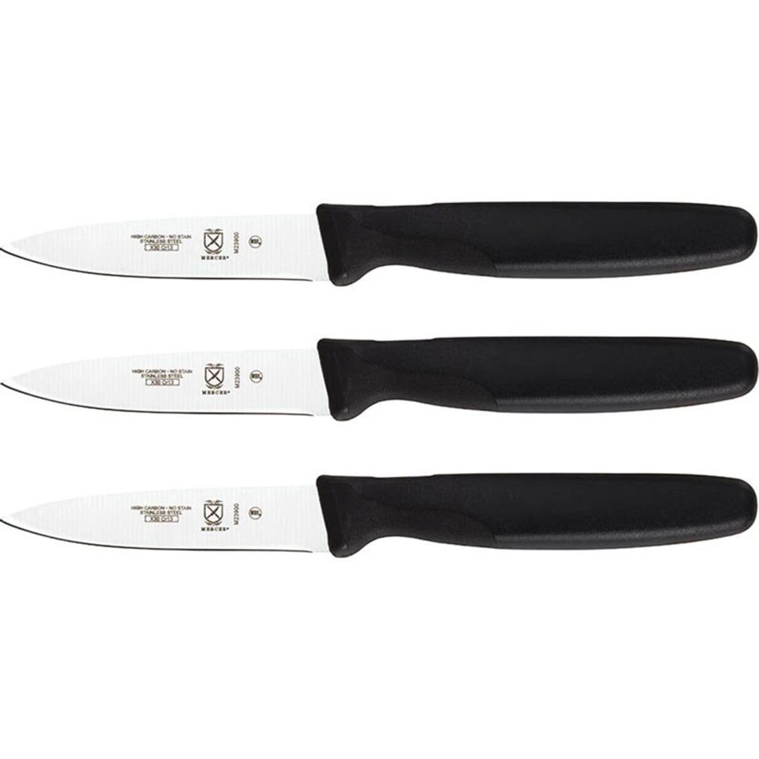 Mercer Culinary M23903 Millennia 3" Slim Paring Knife - 3 / PK