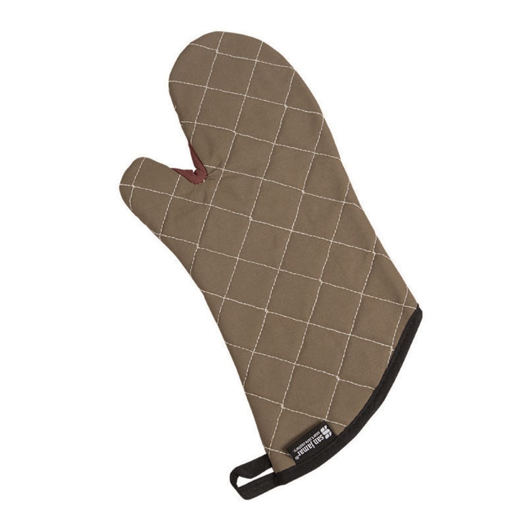San Jamar® 800FG15 BestGuard® 15" Tan Oven Mitt - Pair