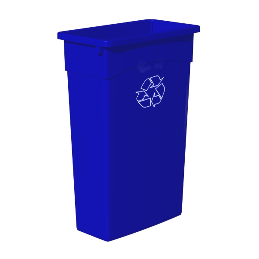 Continental 8322-1 Wall Hugger™ 23 Gal. Blue Recycle Container