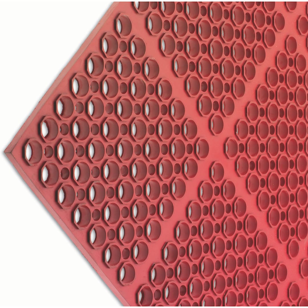 San Jamar® KM2200B Tuf-Mat 3' x 5' Red Medium Duty Mat