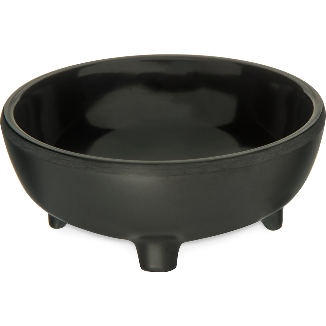 Carlisle 087303 Black 3 Oz. Melamine Molcajete Ramekin