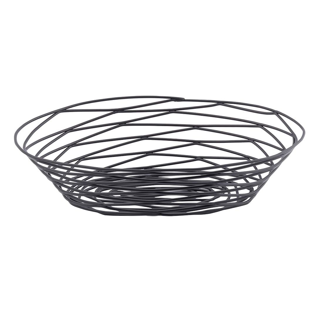 TableCraft BK17409 Black Artisan 9" x 6" x 2-1/4" Oval Basket - 6 / CS
