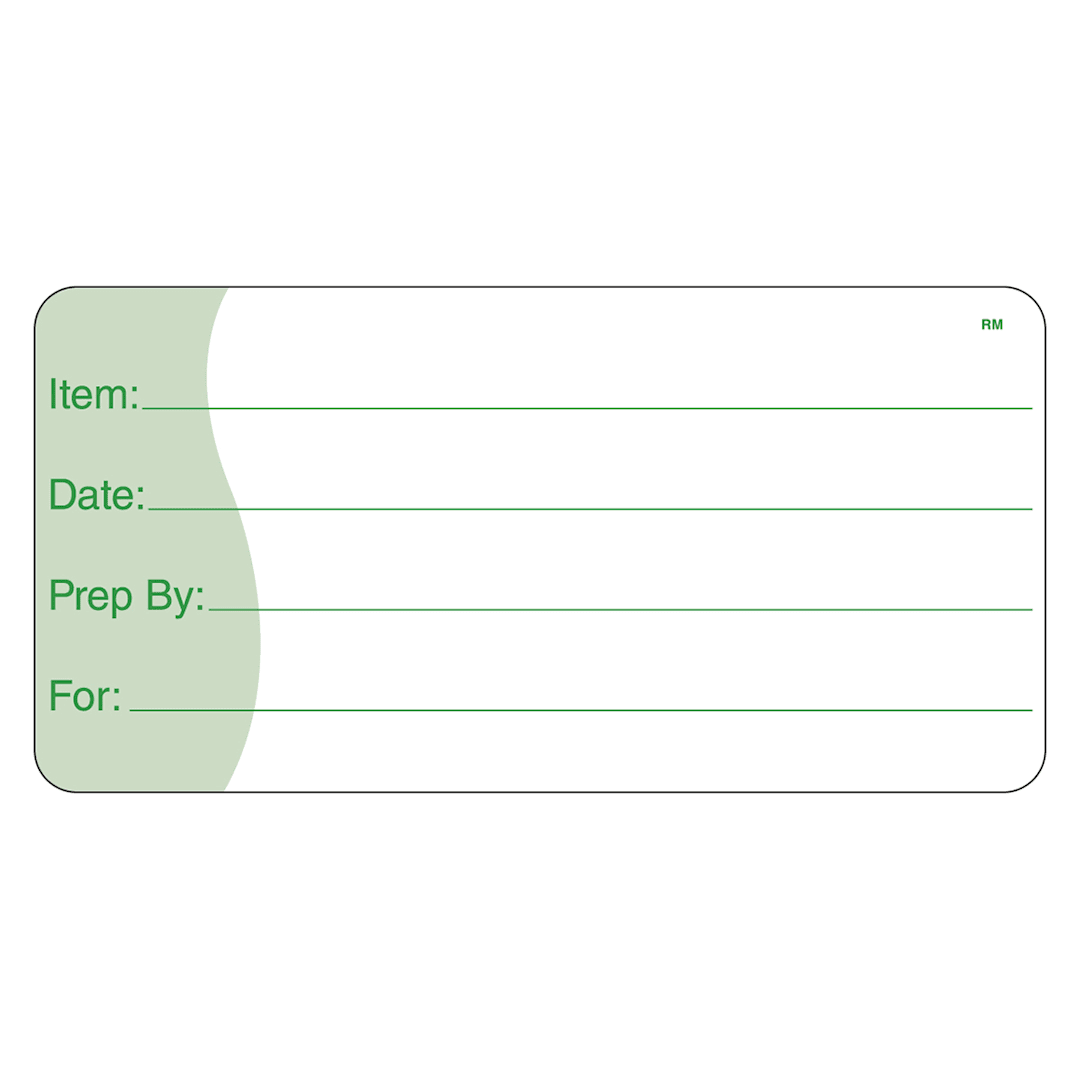 DayMark 110003 ReMark Item / Date / Prep By / For Label