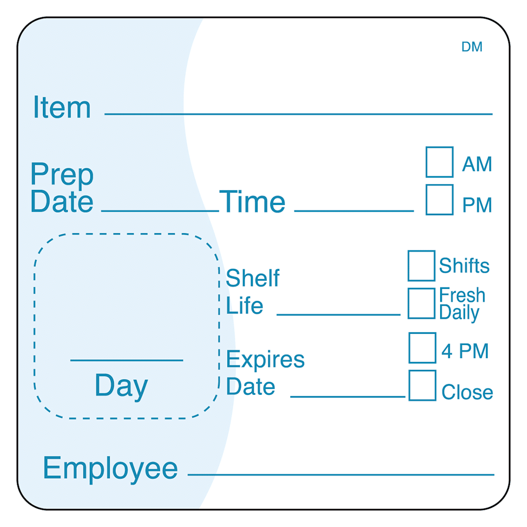 DayMark 112106 DissolveMark 2" x 2" Shelf Life Label