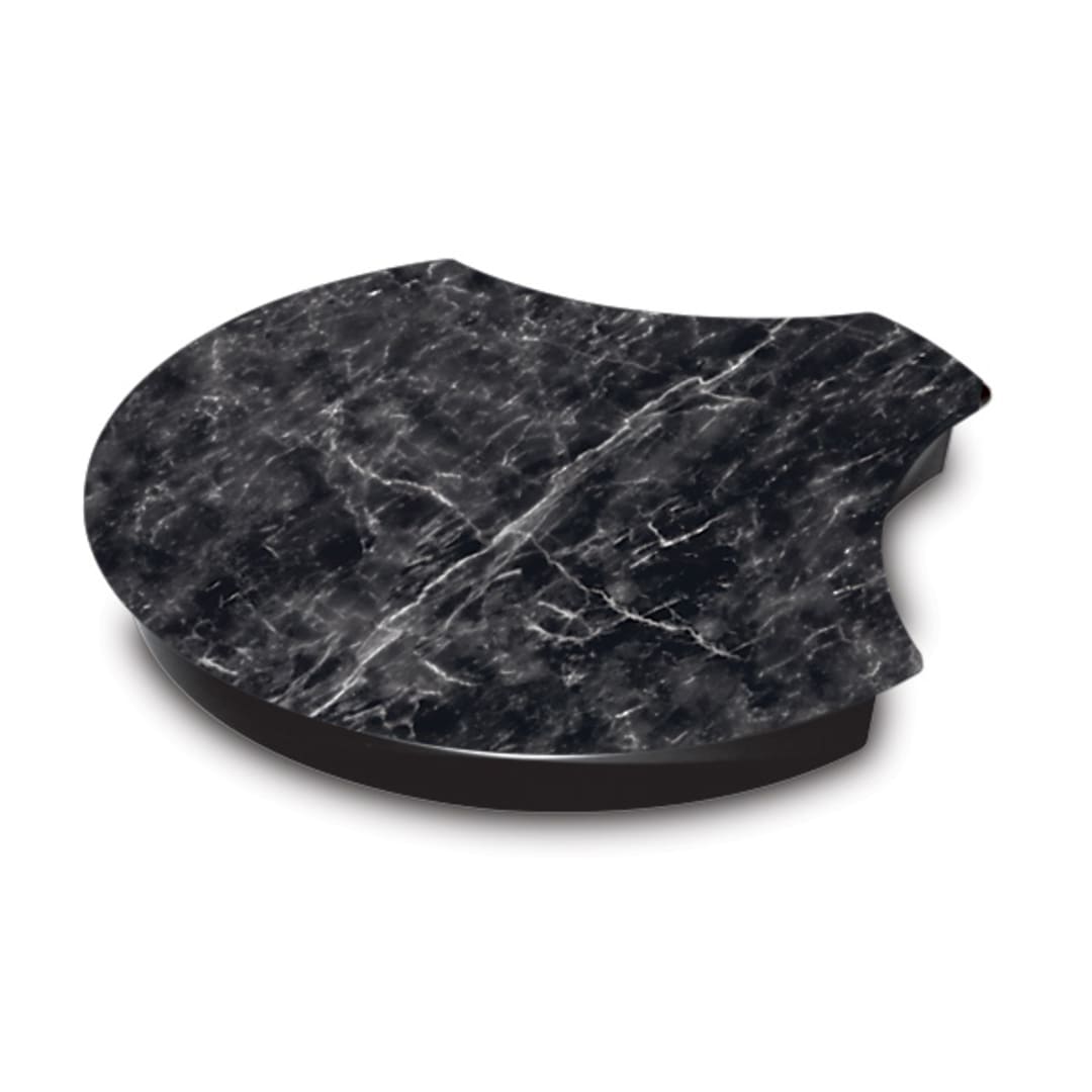 Delfin POD-18-M10 18.25 x 18.25 Black Round Carrara Pod Riser