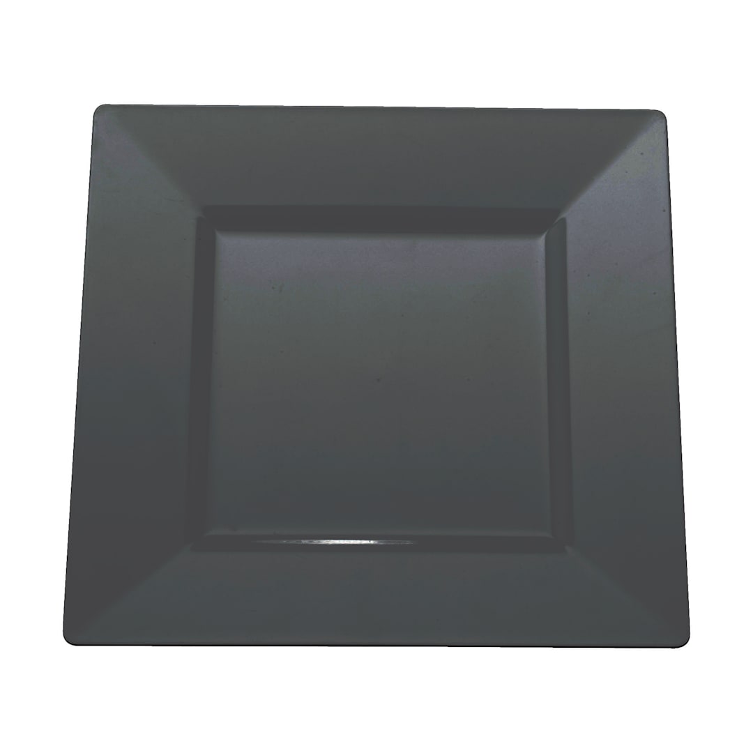 Fineline Setting 1610-BK Squares Plastic 10-3/4" Plate