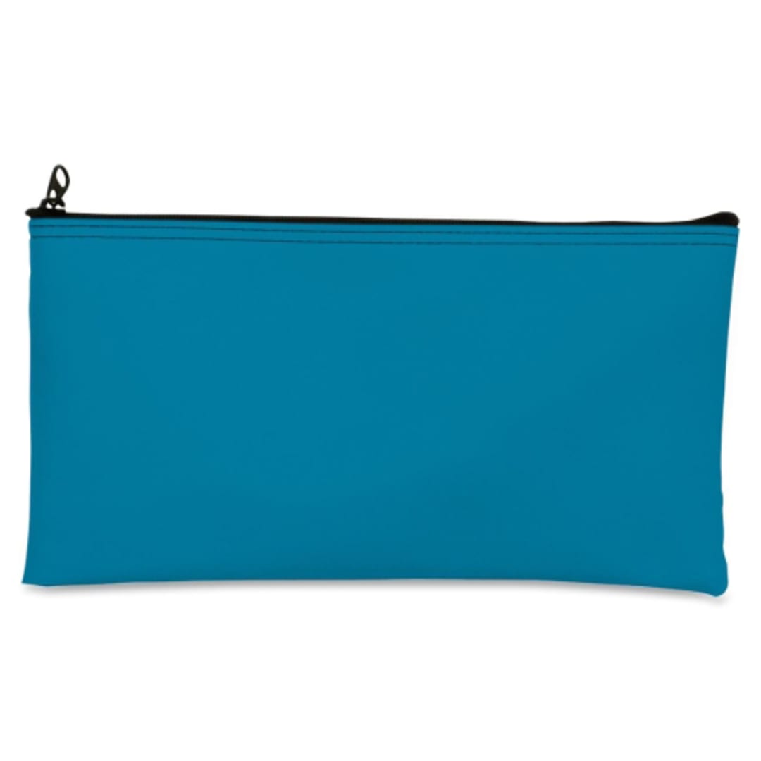 MMF MMF2340416W38 Blue Vinyl 11" x 6" Zipper Top Wallet Bag