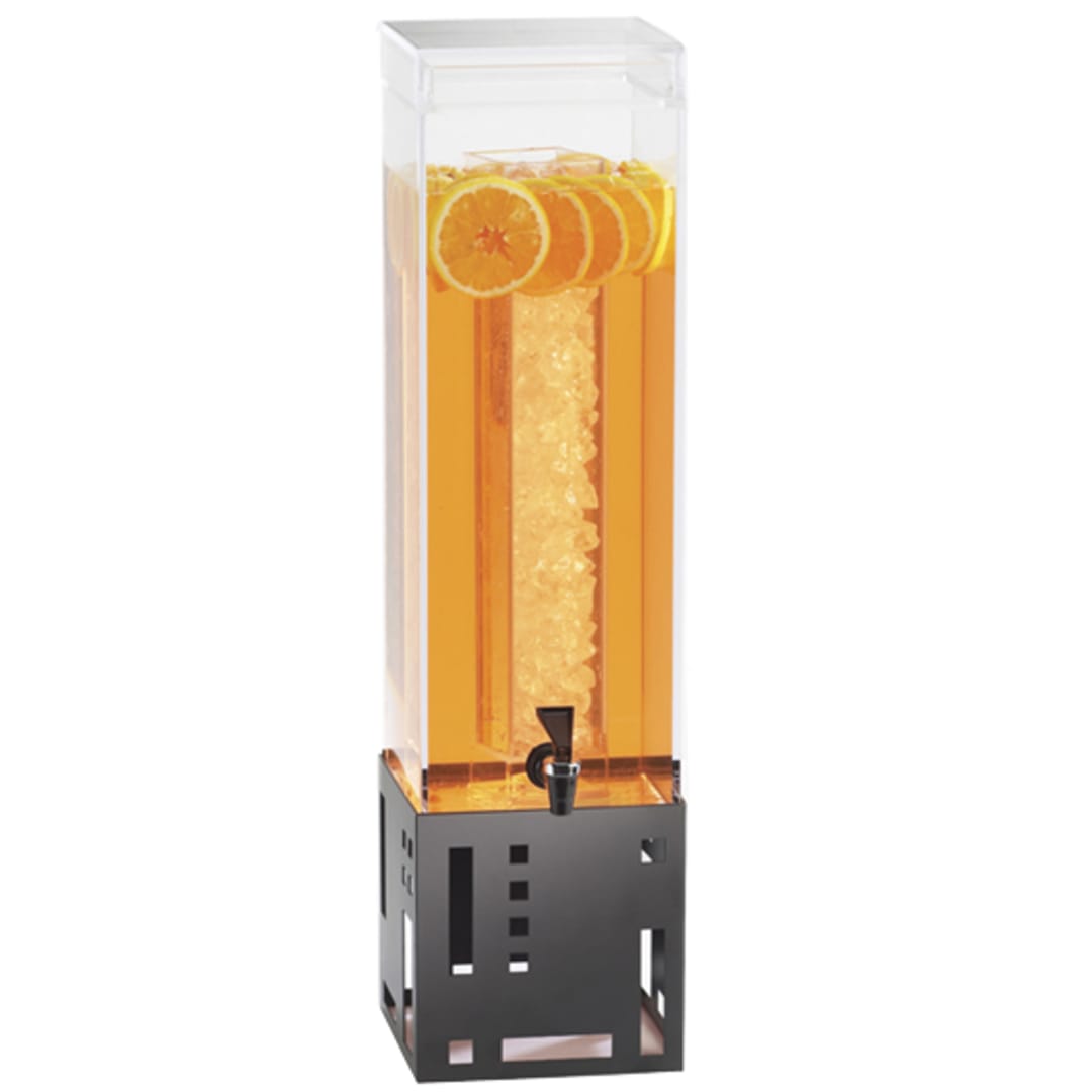 Cal-Mil 1602-3-13 Squared Black 3 Gallon Beverage Dispenser