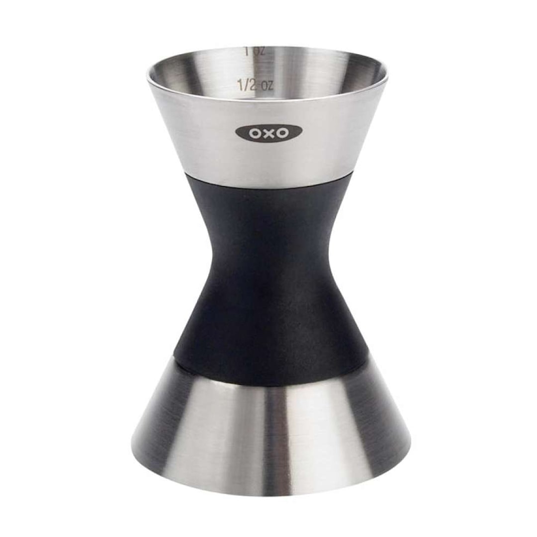 OXO 3105000 SteeL™ S/S Double Jigger with Black Center Grip