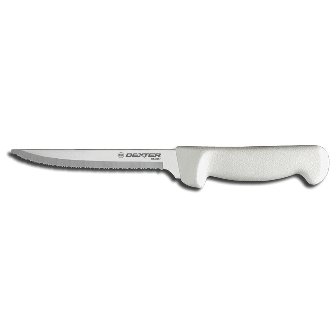 Dexter Russell P94847 Basics 6" Utility Knife with White Handle