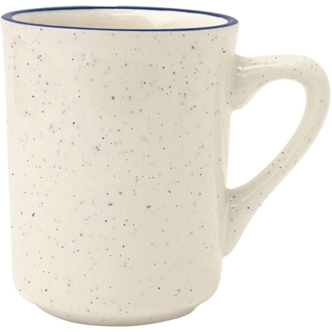 International Tableware DA-17 Blue Speckle 8.5 Oz Toledo Mug