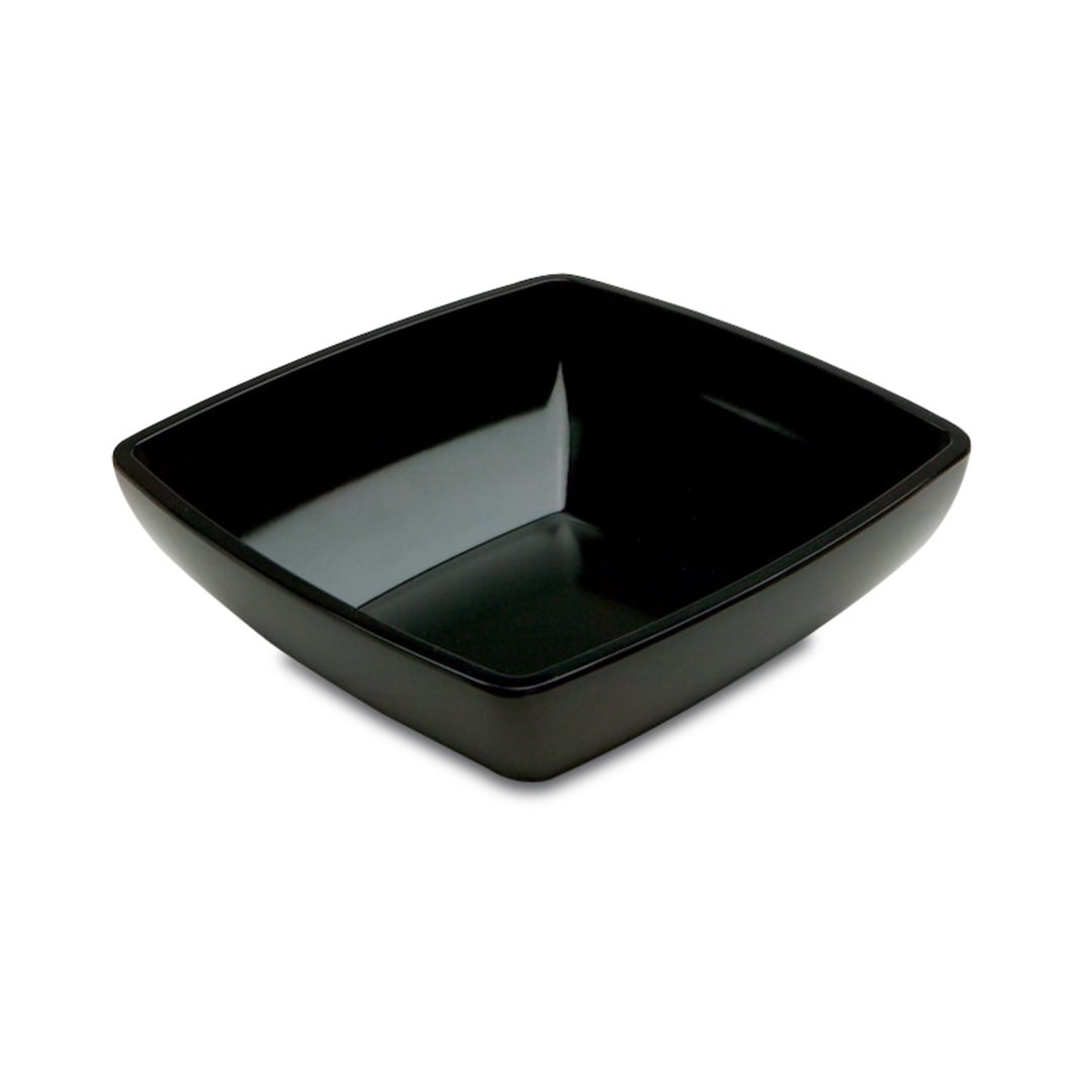Delfin BSQ-10ME-010 3-1/4 Qt. Black 10" Square Metro Bowl - 5 / CS