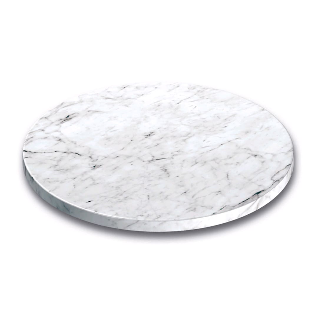 Delfin FSRD-11-M20 11" White Marble Round Melamine Disc