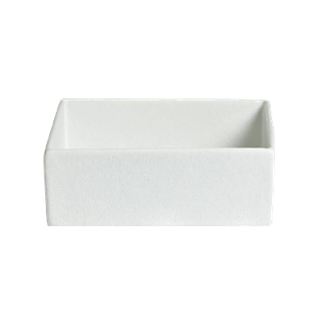 Bugambilia COMP02WW White 10" x 7" Rectangular Straight-Sided Bowl