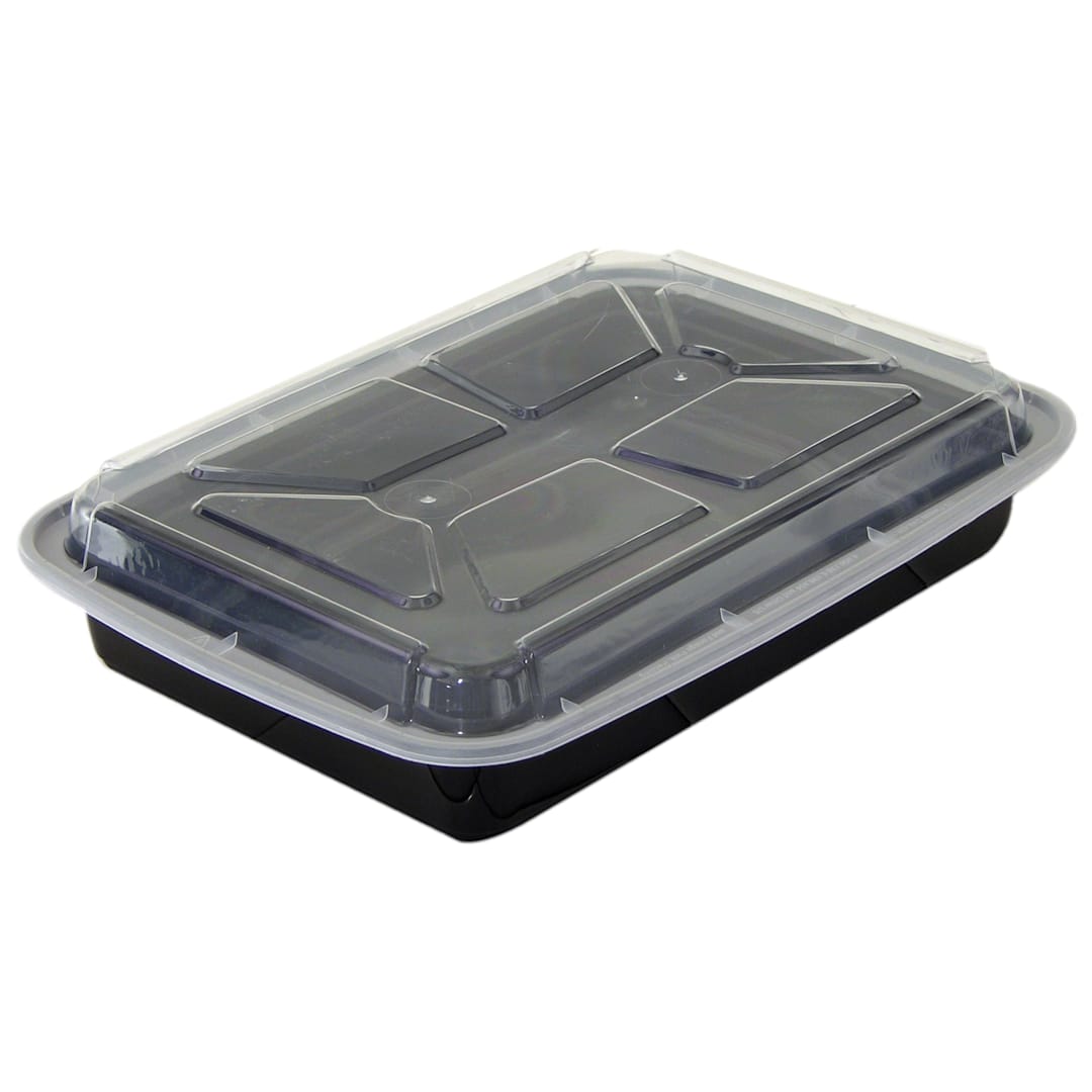 Darling Foodservice 16 Oz. Black Rectangular Container