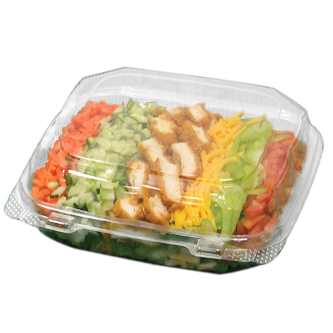 Pactiv 0CASH11100000 SmartLock Hinged Clear Poly Container