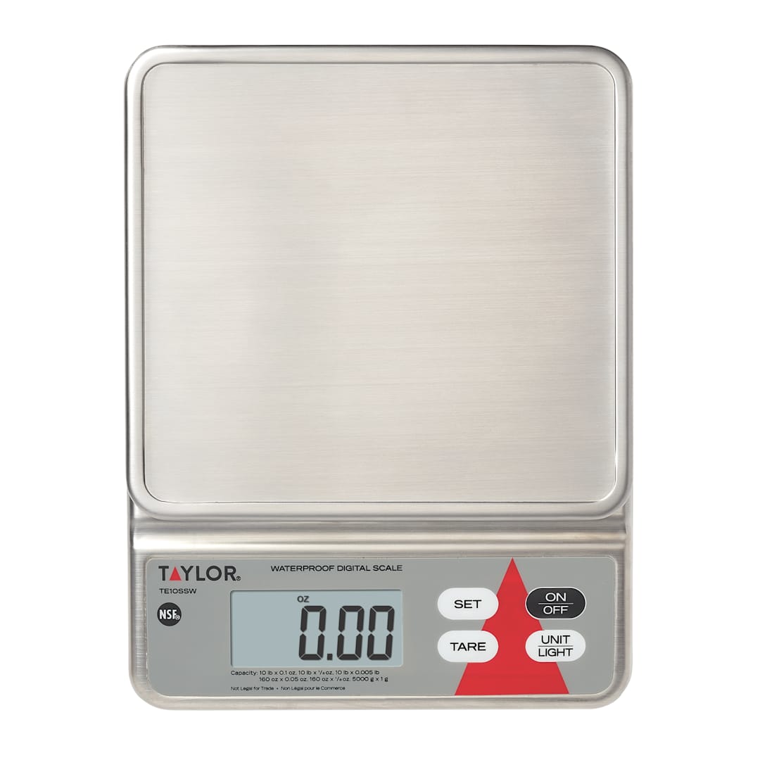 Taylor® TE10SSW Waterproof 10 Lb. Digital Portion Control Scale