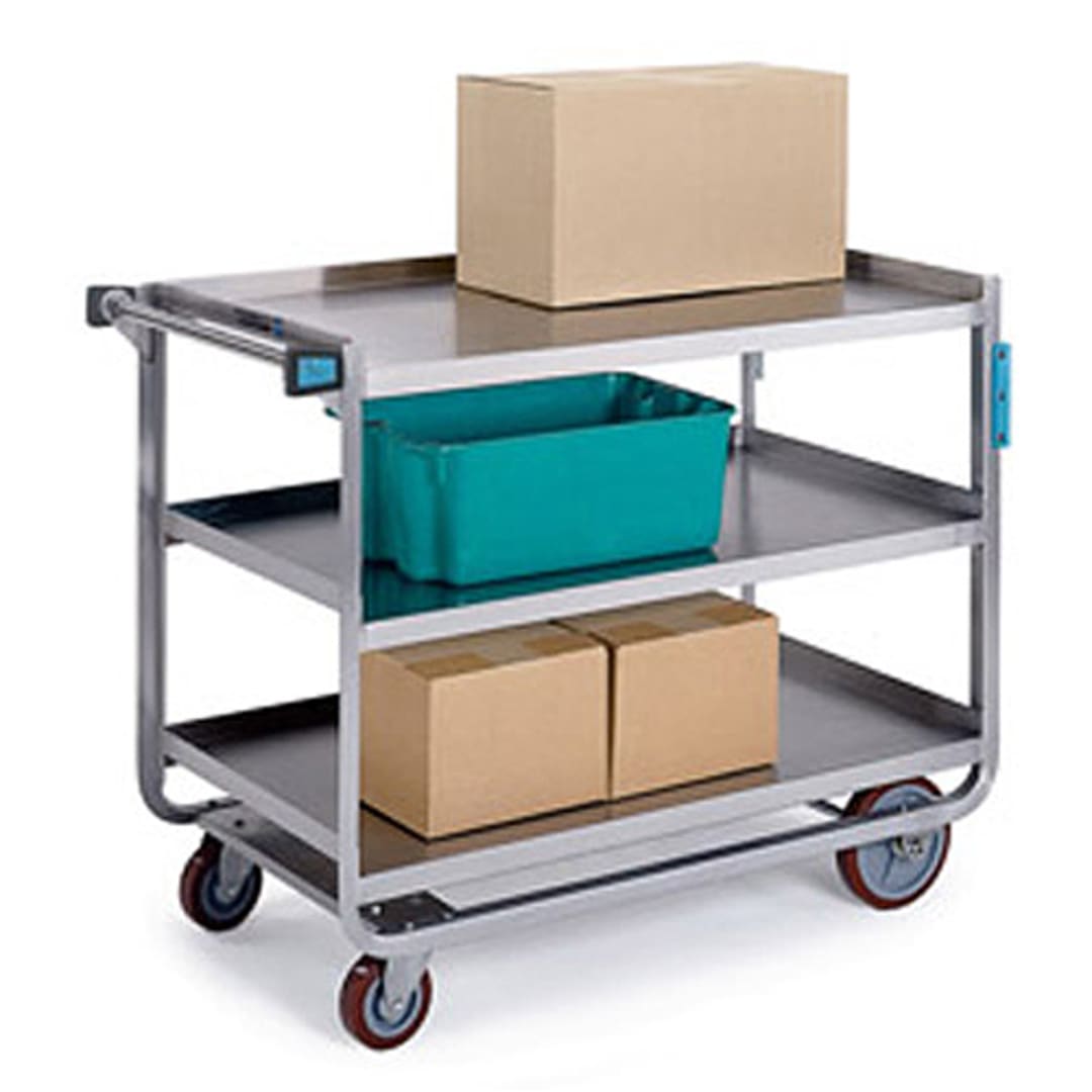 Lakeside® 954 S/S Open Tough Transport 3-Shelf Utility Cart