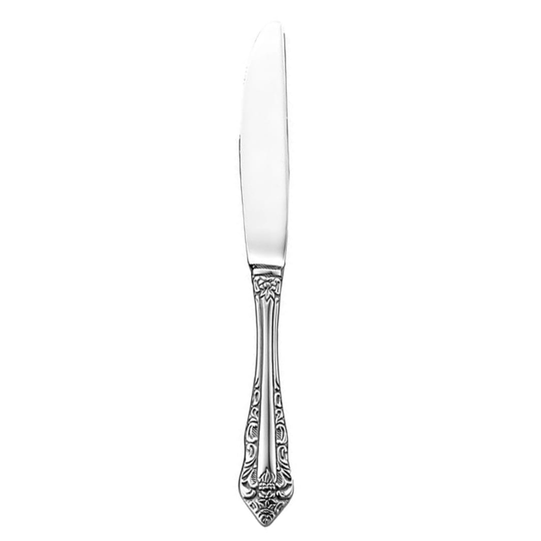 Walco 68451 Classic Baroque 18/10 S/S 9-3/4" Euro Dinner Knife - Dozen