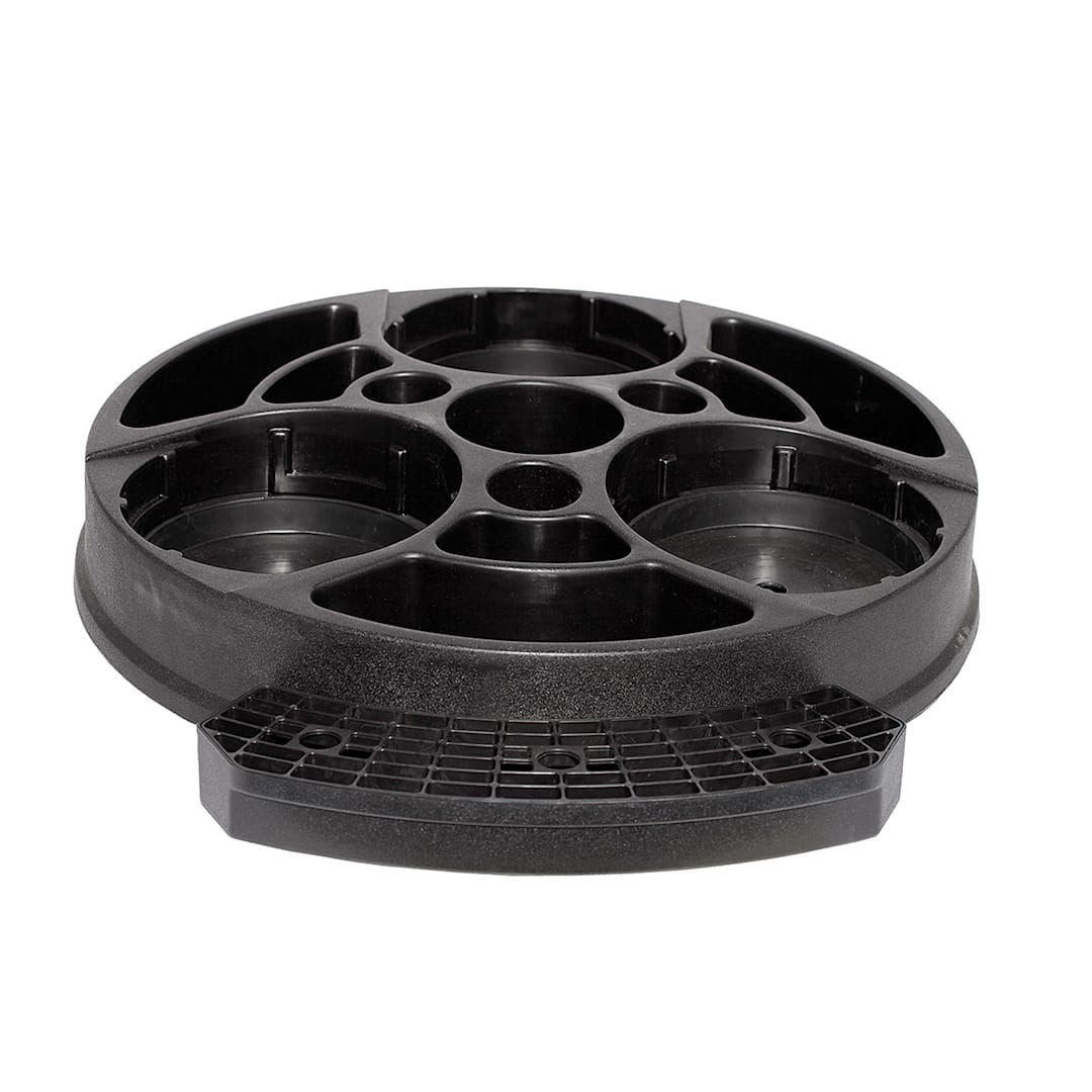 Service Ideas RRAP3BLK Black 3-Compartment Roto-Rack