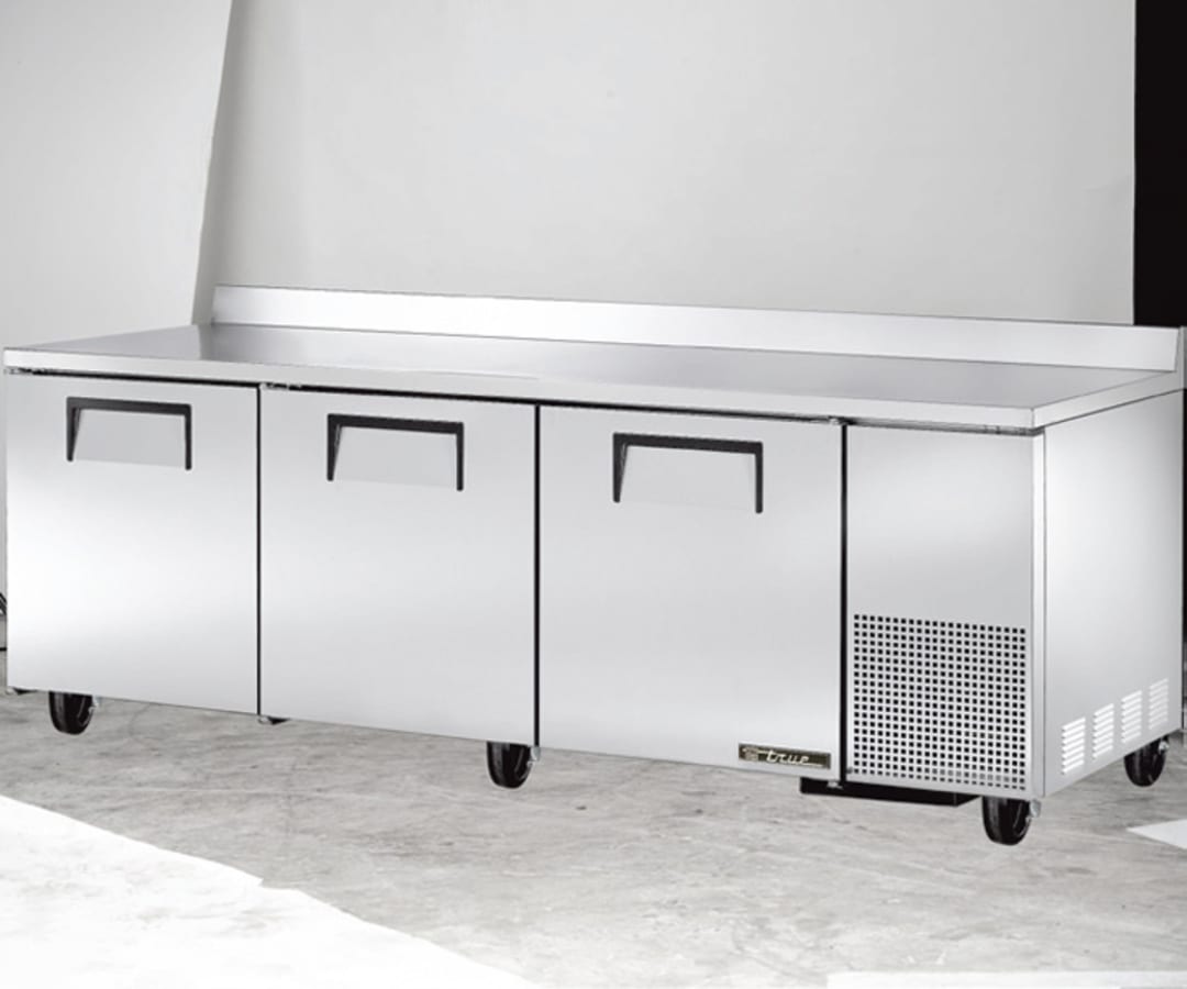 True TWT-93-HC S/S Solid Door 4-Shelf 30.9 Cu Ft Worktop Refrigerator