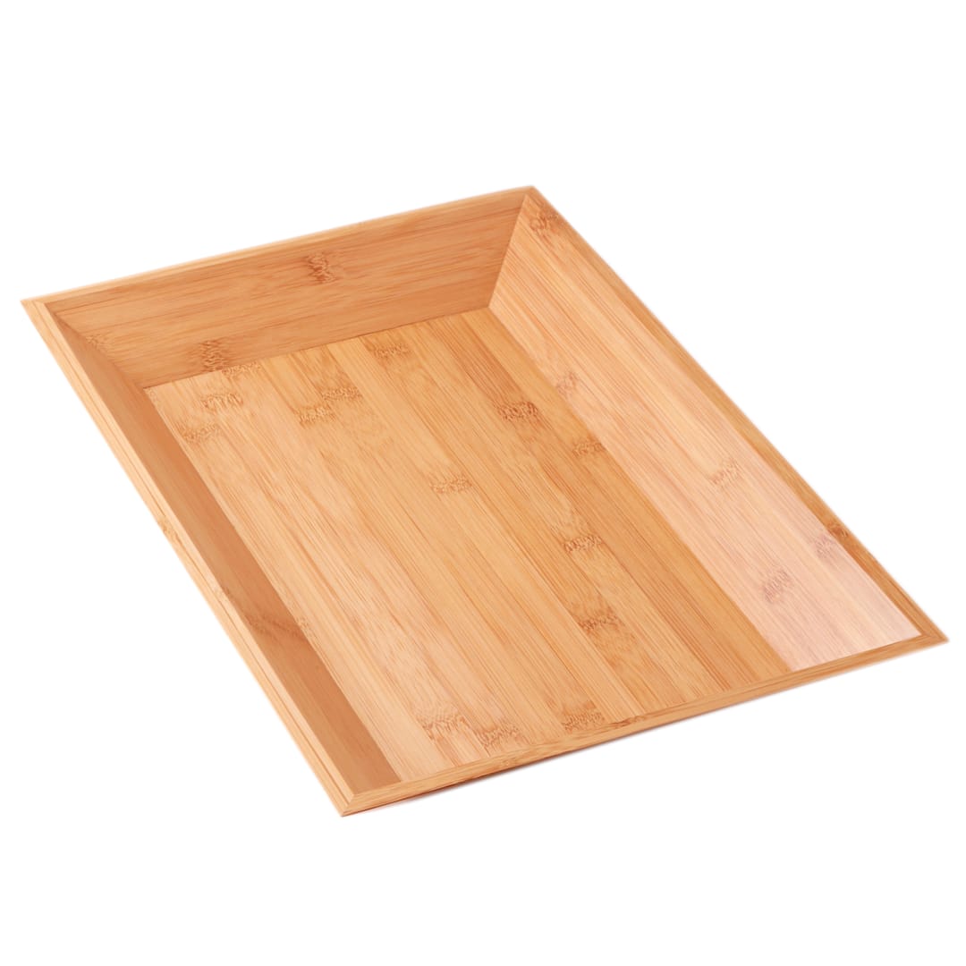 American Metalcraft BAM1812 18 x 12" Rectangular Bamboo Tray