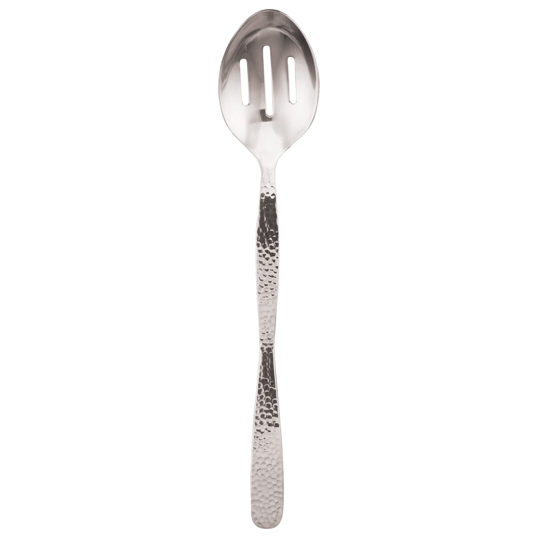 American Metalcraft HM12SL S/S 12 In Slotted Spoon w/ Hammered Handle