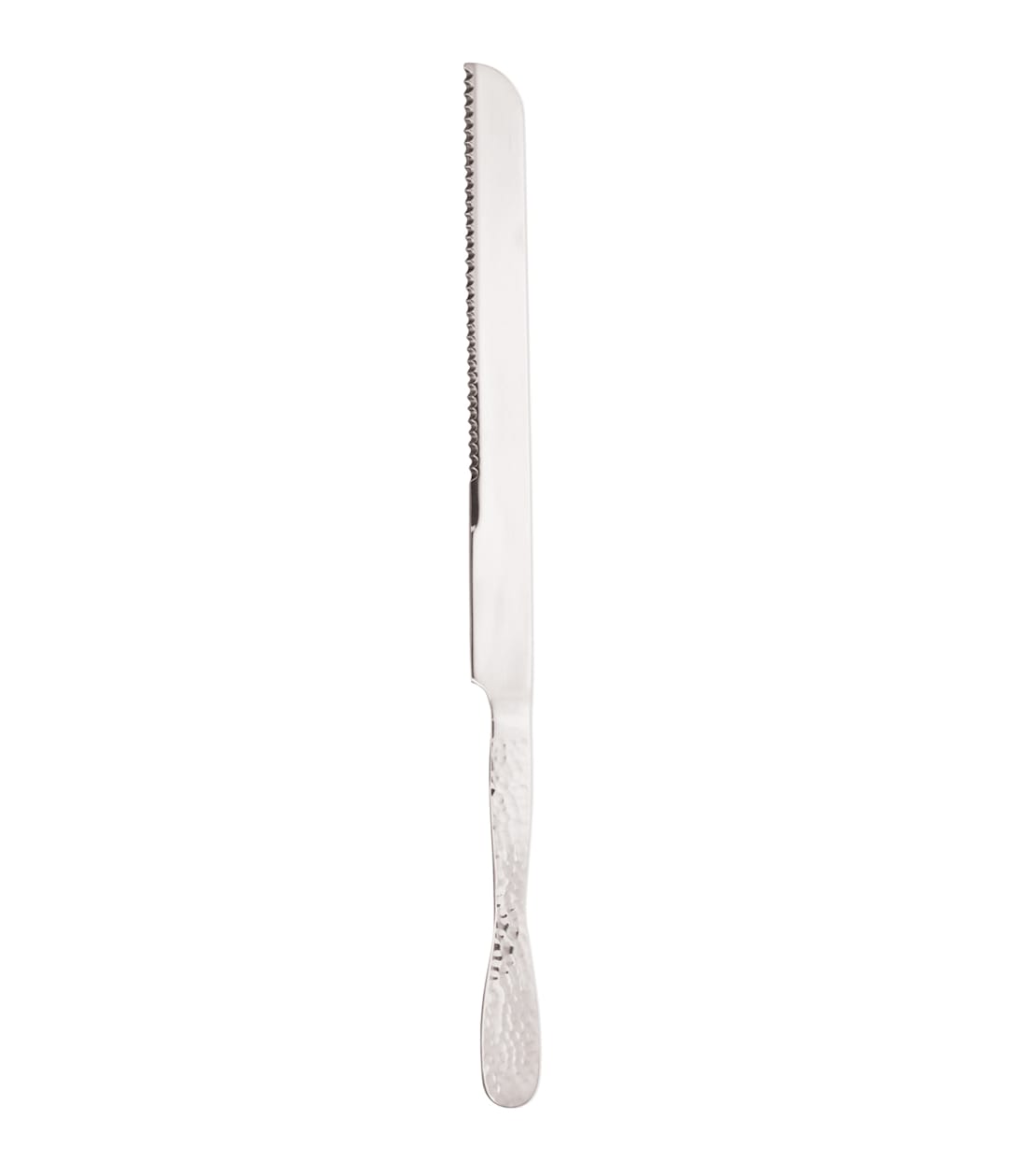 American Metalcraft HM14KN S/S 14 In Serrated Knife w/ Hammered Handle