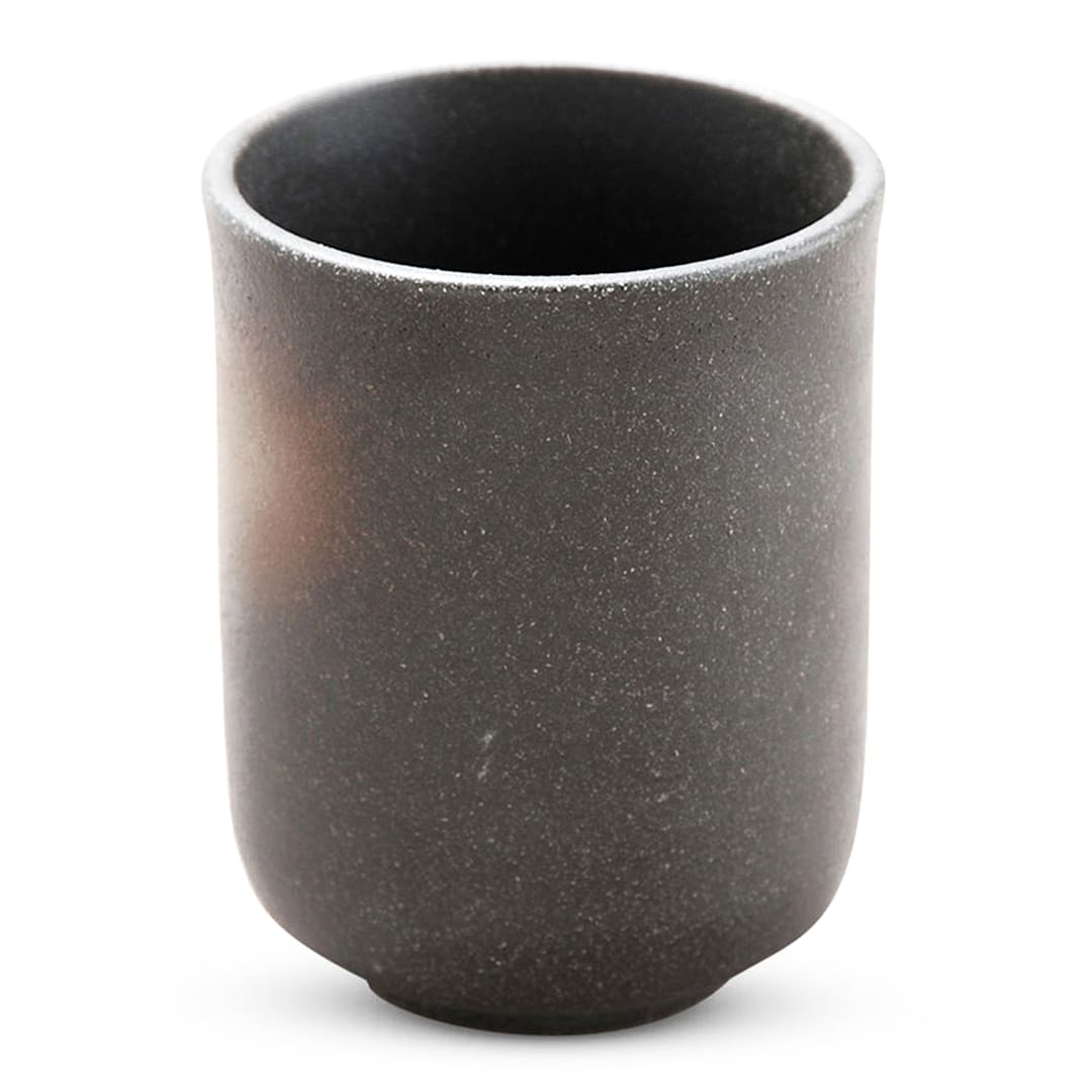 Korin Japanese Trading TEC-146 Bizen 6 Oz. Black Teacup